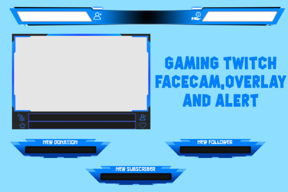Download Blue Gradient Gaming Overlay - Gaming Collection