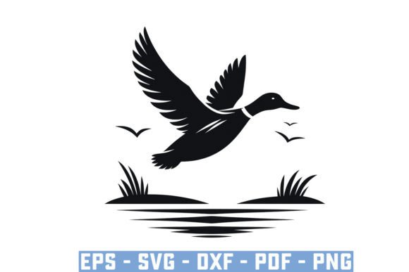 Download Flying Mallard Duck Silhouette Files Svg - Silhouette files Collection