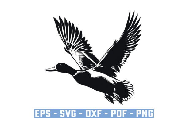 Download Flying Mallard Duck Silhouette Files Svg - Silhouette files Collection
