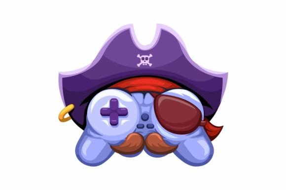 Download Pirate Gamepad Mascot Cartoon Vector - Mascot Collection