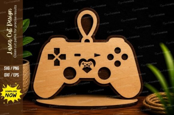 Download Gaming Controller Ornament Laser Cut SVG - Gaming Collection